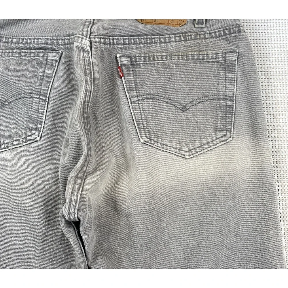Vintage Levi's 501‎ 0652 Gray Denim Jeans USA Faded Actual 32x29